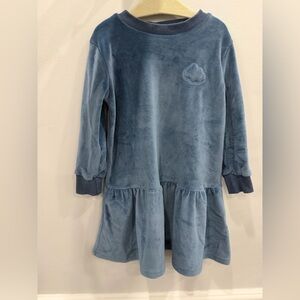 Pouf baby velour girls dress